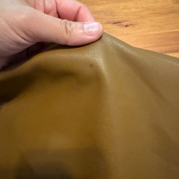 🦋 MADEWELL Brown Button Front Vegan Leather Chore Jacket Size XS - Picture 7 of 7